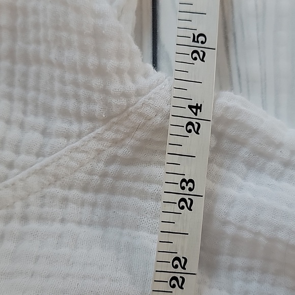 Urban Outfitters White Gauze Cotton  Button-Up Shirt Womens Size S - Picture 10 of 11